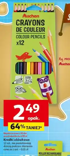 Auchan Kredki ołówkowe Crayons oferta