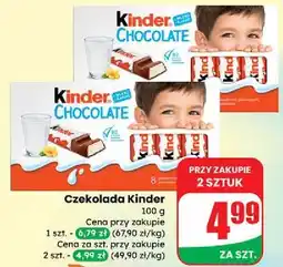 Dino Batoniki z mlecznej czekolady nadzieniem mlecznym Kinder Chocolate oferta