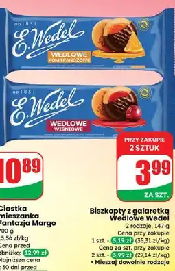 Dino Biszkopty z galaretka wiśniową E. Wedel oferta