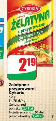 Dino Żelatyna wieprzowa z przyprawami do mięs i ryb Cykoria oferta