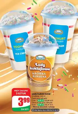 Dino Lód truskawka-mango-czekolada Koral Yoghurt oferta