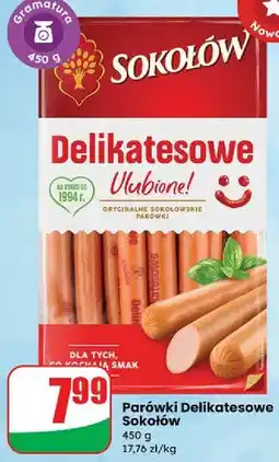 Dino Parówki delikatesowe ulubione Sokołów oferta