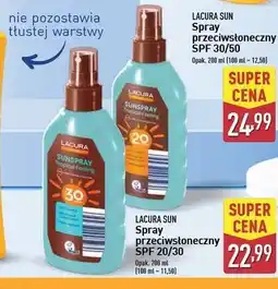 ALDI Spray przeciwsłoneczny spf 30 Lacura Sun oferta