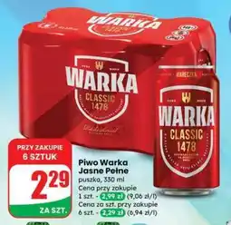 Dino Piwo Warka Jasne Pełne oferta