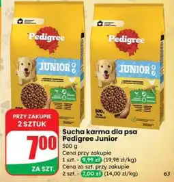 Dino Sucha karma dla psa Pedigree Junior oferta