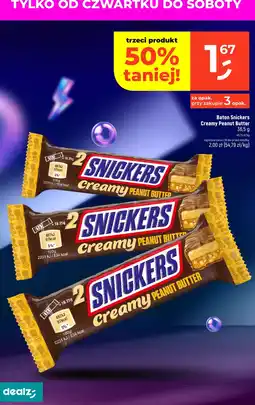 Dealz Baton Snickers Creamy Peanut Butter oferta