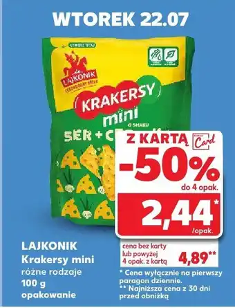 Kaufland Krakersy mini Lajkonik oferta