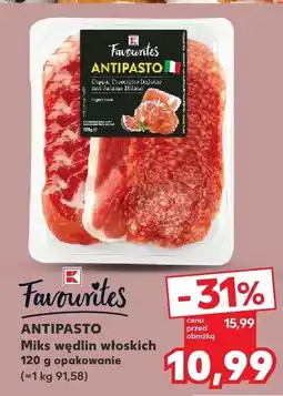 Kaufland Mix wędlin włoskich Antipasto Favourites oferta