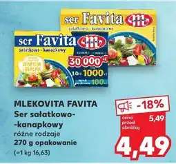 Kaufland Ser sałatkowo-kanapkowy Favita Mlekovita oferta