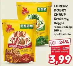 Kaufland Bajgle, krakersy Dobry Chrup Lorenz oferta