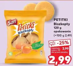 Kaufland Biszkopty Petitki, różne rodzaje San oferta