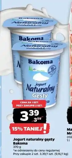 Netto Jogurt naturalny gęsty Bakoma Naturalny oferta