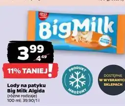 Netto Lód toffi intense Algida Big Milk oferta