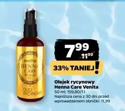 Netto Olejek rycynowy do włosów Venita Henna Care oferta