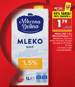 Biedronka Mleko UHT 1.5% Mleczna Dolina oferta