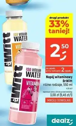 Dealz Napój witaminy i minerały Dr Witt Vitamin Water oferta