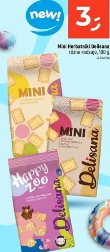 Dealz Herbatniki mini z czekoladą mleczną Delisana oferta