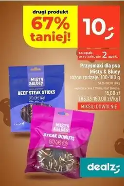 Dealz Przysmak dla psa chicken sticks Misty & Bluey oferta