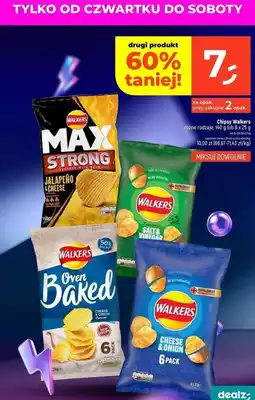 Dealz Chipsy cheesse & onion Walkers Oven Baked oferta