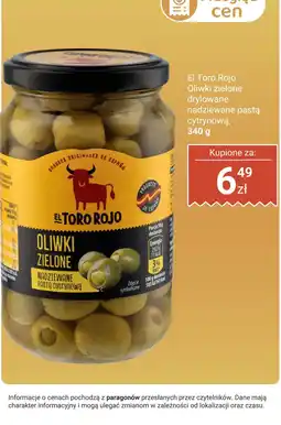 Biedronka Oliwki zielone drylowane nadziewane pastą cytrynową El Toro Rojo oferta
