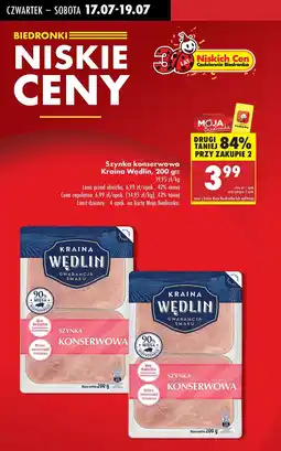 Biedronka Szynka konserwowa Kraina Wędlin oferta