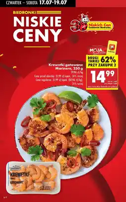 Biedronka Krewetki gotowane białe Marinero oferta