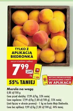 Biedronka Morela na wagę Biedronka oferta