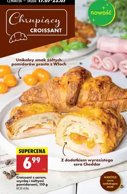 Biedronka Croissant z serem, szynką i żółtymi pomidorami Biedronka oferta