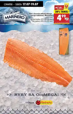 Biedronka Filet z łososia atlantyckiego Marinero porcja rodzinna oferta