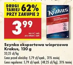 Biedronka Szynka eksportowa wieprzowa Krakus oferta