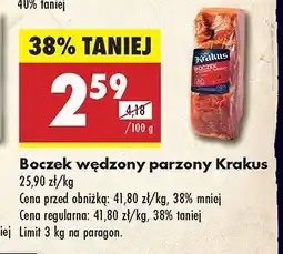 Biedronka Boczek wędzony parzony Krakus oferta