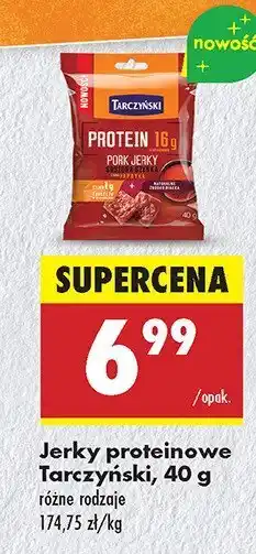 Biedronka Jerky proteinowe Tarczyński różne rodzaje oferta