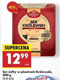 Biedronka Ser żółty w plastrach Królewski Sierpc oferta