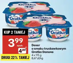 Delikatesy Centrum Deser o smaku truskawkowym Gratka Danone oferta