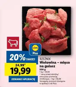 Lidl Wołowina – mięso na gulasz oferta