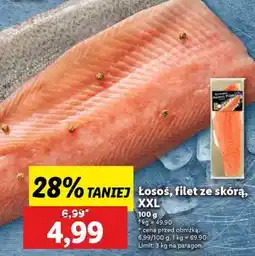 Lidl Łosoś, filet ze skórą, XXL oferta