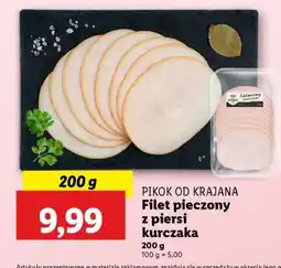 Lidl PIKOK OD KRAJANA Filet pieczony z piersi kurczaka oferta