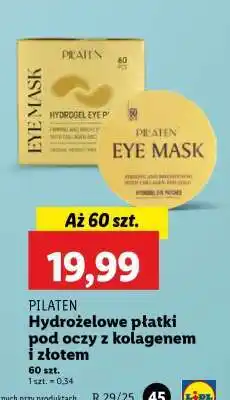 Lidl PILATEN Hydrożelowe płatki pod oczy z kolagenem i złotem oferta