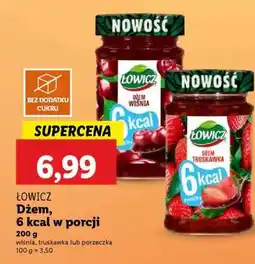 Lidl ŁOWICZ Dżem, 6 kcal w porcji oferta