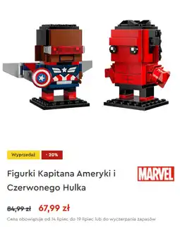 Lego LEGO MARVEL Figurki Kapitana Ameryki i Czerwonego Hulka oferta