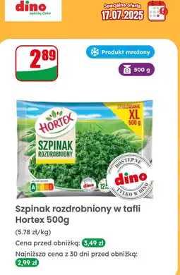 Dino Szpinak rozdrobniony Hortex 500g oferta