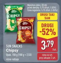 ALDI Chipsy różne rodzaje SUN SNACKS oferta