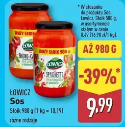 ALDI Sos - słoik Łowicz oferta