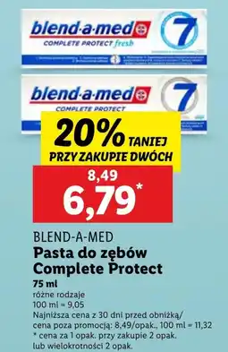 Lidl Pasta do zębów Blend-a-med oferta