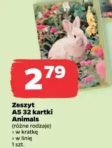 Netto Zeszyt a5/32k linia animals Herlitz oferta