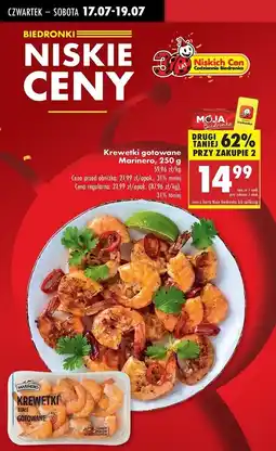 Biedronka Krewetki białe gotowane Marinero oferta