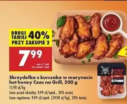 Biedronka Skrzydełka z kurczaka w marynacie hot honey Czas Na Grill oferta