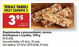 Biedronka Zapiekanka z pieczarkami serem ketchupem i szynką oferta