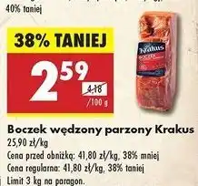 Biedronka Boczek klasyczny wędzony Krakus Animex oferta