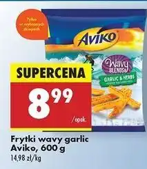 Biedronka Frytki wavy garlic & herbs Aviko oferta